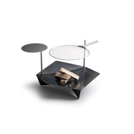 Höfats Triple vuurschaal tafel en warmhoudplaat