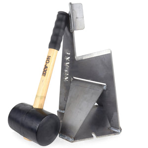 NO-AXE Houtklover blank staal met Hamer