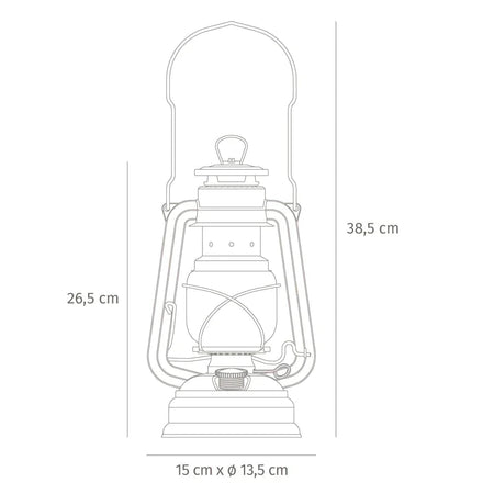 Feuerhand Stormlantaarn Baby Special 276 Nordic Grey - Firesite