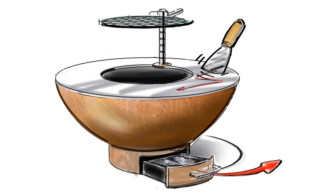 Artola fiQ M Plancha Barbecue Zwart met Kolom M