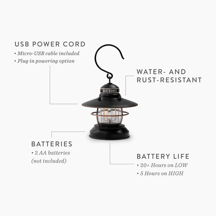 Barebones Edison Mini Lantern Copper LIV-275 LED-lantaarn