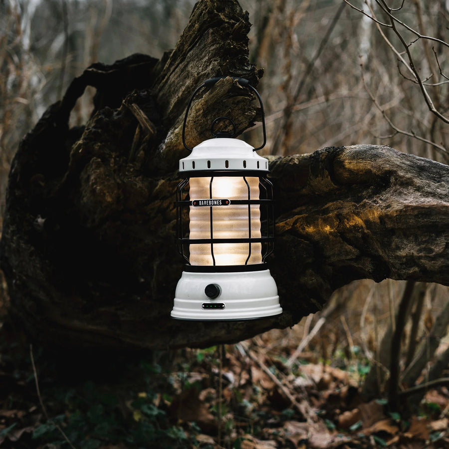 Barebones Forest Lantern Vintage White LIV-162 LED-lantaarn - Firesite
