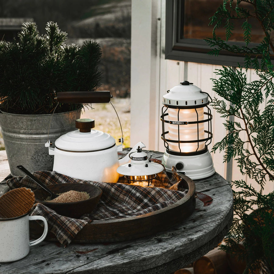 Barebones Forest Lantern Vintage White LIV-162 LED-lantaarn - Firesite