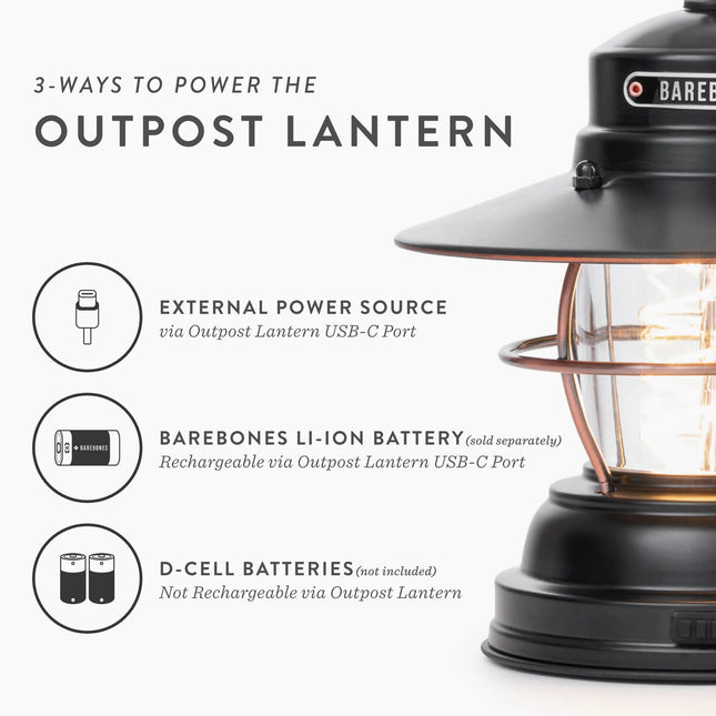 Barebones Outpost Lantern Antique Bronze LIV-140 LED-lantaarn