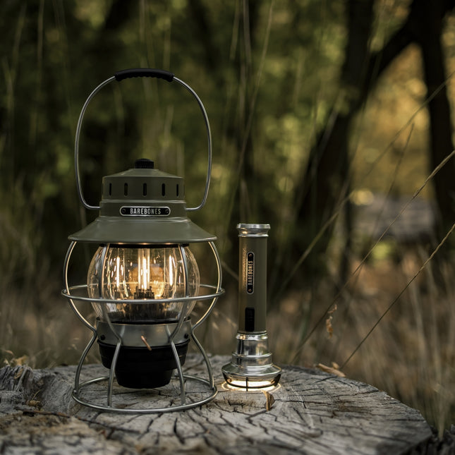 Barebones Railroad Lantern Olive Drab LIV-281 LED-lantaarn