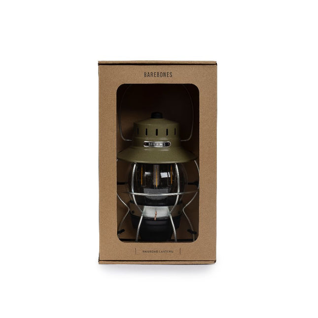 Barebones Railroad Lantern Olive Drab LIV-281 LED-lantaarn