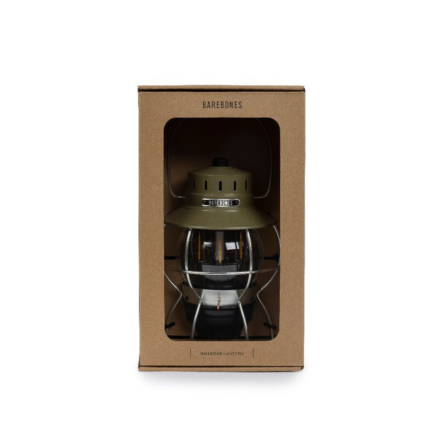 Barebones Railroad Lantern Olive Drab LIV-281 LED-lantaarn - Firesite