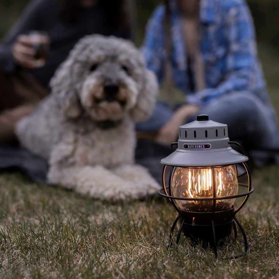 Barebones Railroad Lantern Slate Gray LIV-282 LED-lantaarn - Firesite