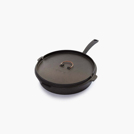 Barebones Gietijzeren Skillet CKW-318 pan met deksel 30 cm