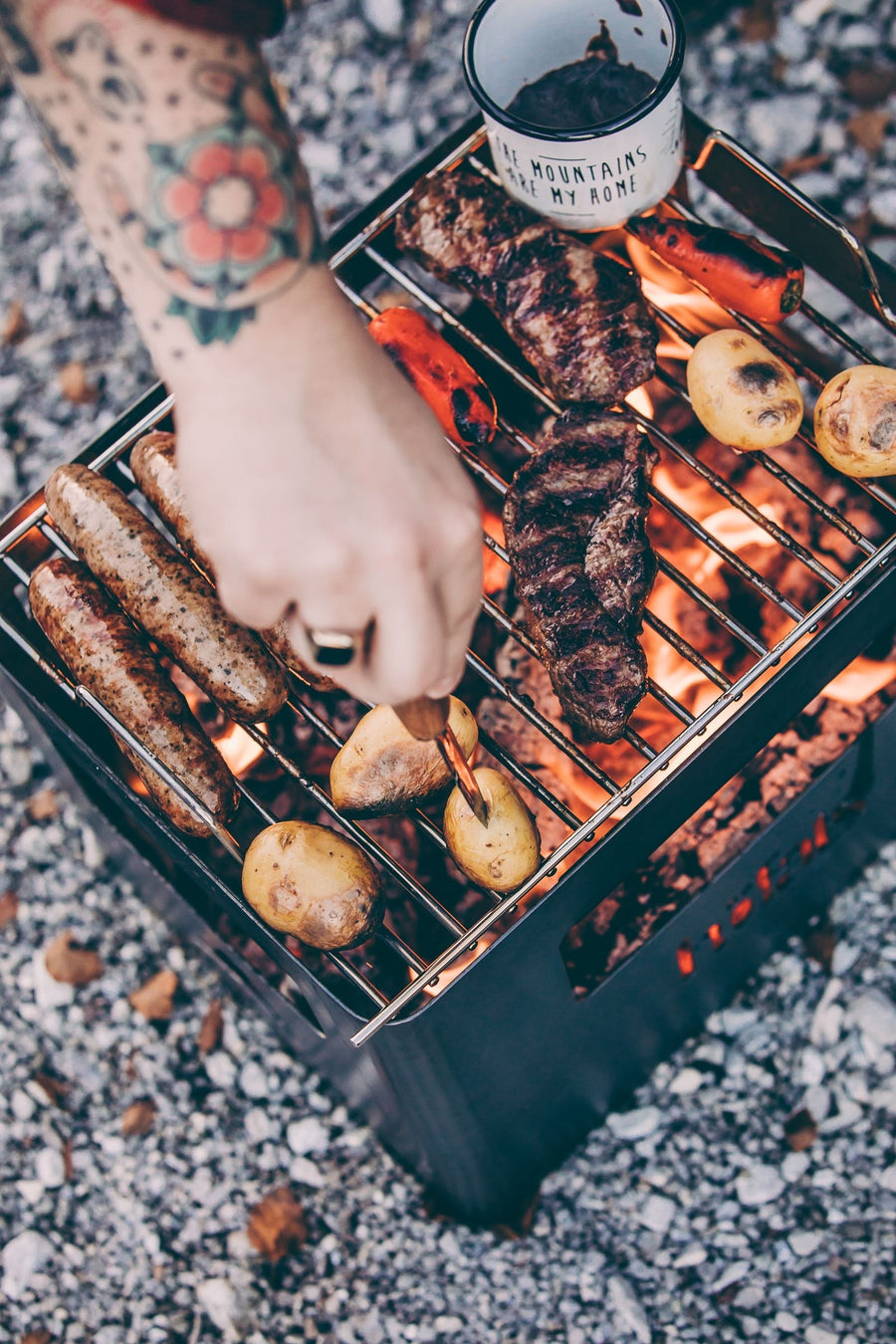 Höfats BEER BOX Vuurkorf Grillrooster - Firesite