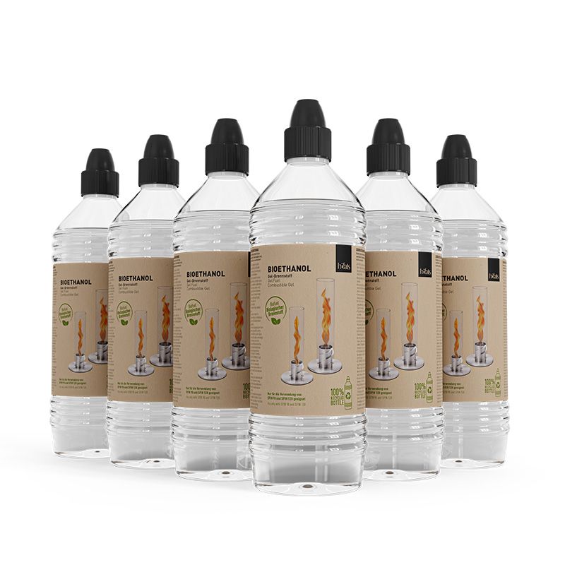Höfats SPIN Sfeerlantaarn 90/120 Bio-Ethanol Gelbrandstof Doos, 6 flessen van 1 liter - Firesite