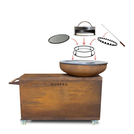 BonFeu BonBiza Island Buitenkeuken Corten - Firesite