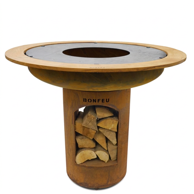 BonFeu BonBiza XL Open Corten + BonTeak Guard Ring XL