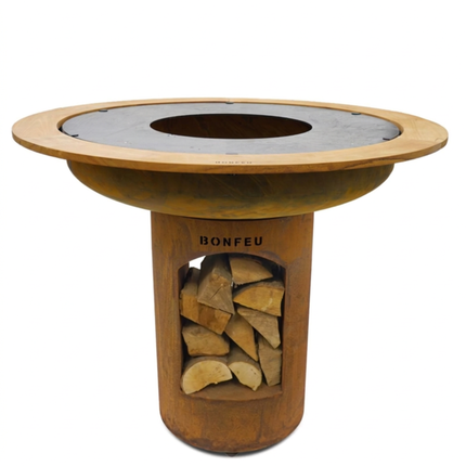 BonFeu BonBiza XL Open Corten + BonTeak Guard Ring XL