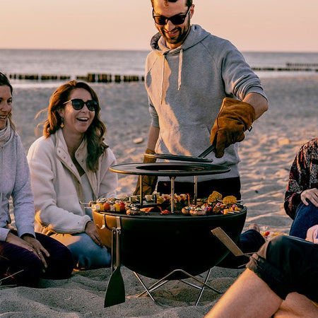 Höfats Bowl 57 Sear Grate Grillrooster op Verstelbare Poten met Handvat - Firesite