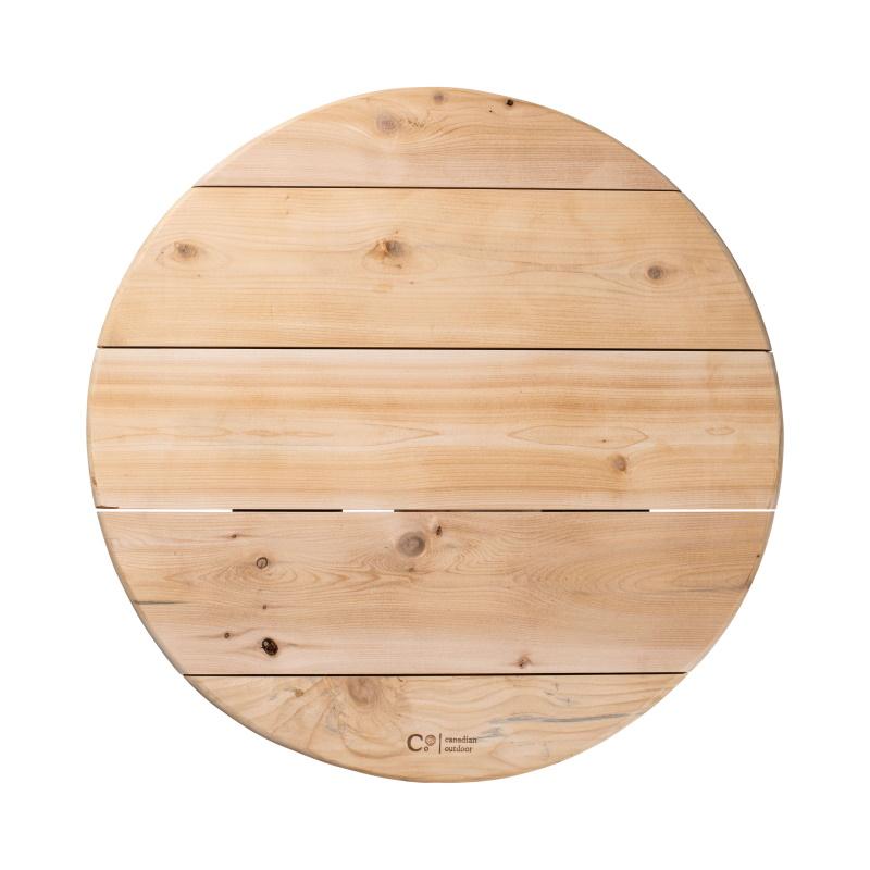 Canadian Outdoor Log Bijzettafel Rond Cederhout 60 cm 6