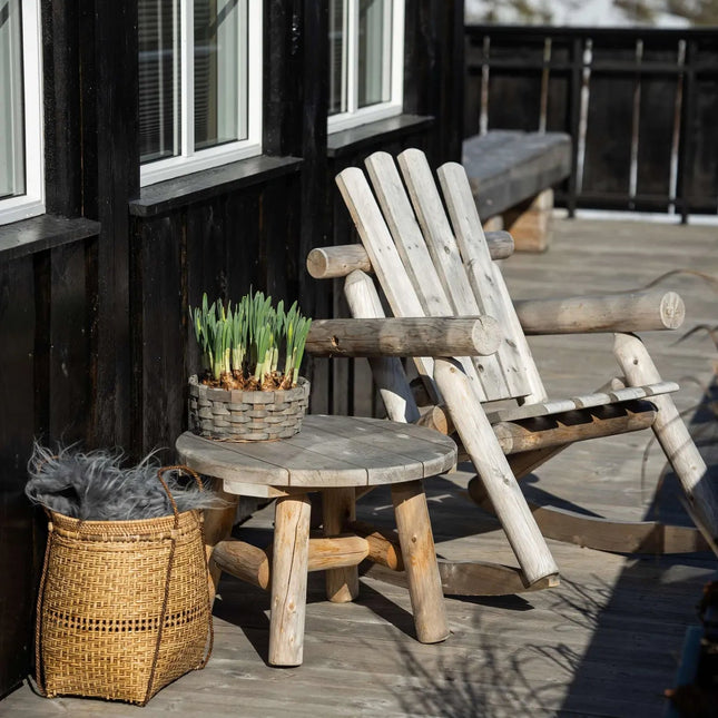 Canadian Outdoor Log Bijzettafel Rond Cederhout 60 cm
