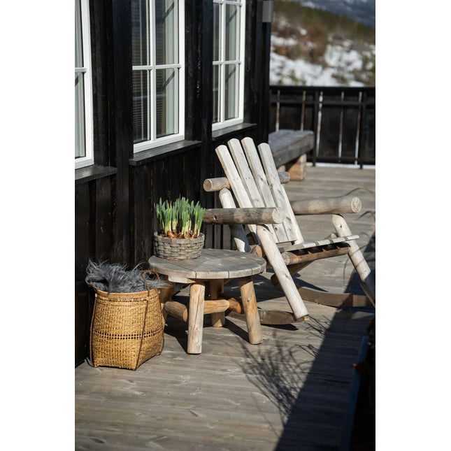 Canadian Outdoor Log Bijzettafel Rond Cederhout 60 cm