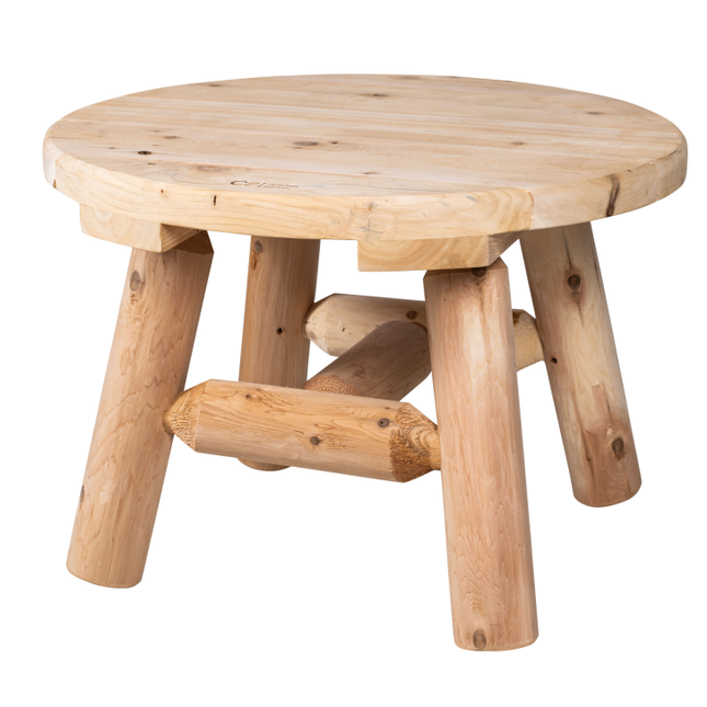 Canadian Outdoor Log Bijzettafel Rond Cederhout 60 cm