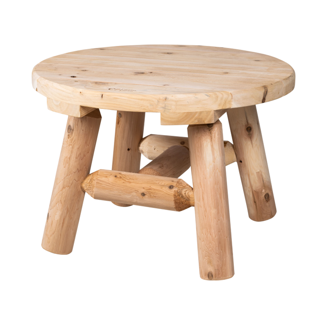 Canadian Outdoor Log Bijzettafel Rond Cederhout 60 cm