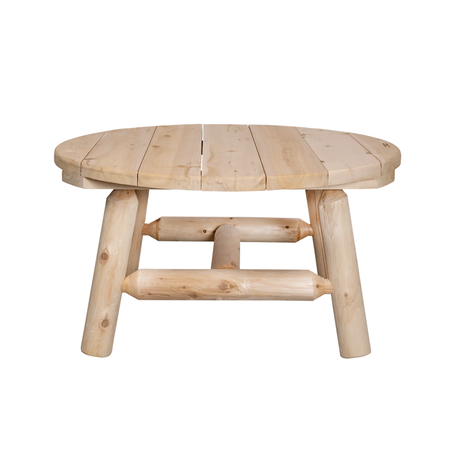 Canadian Outdoor Log Bijzettafel Rond Cederhout 90 cm