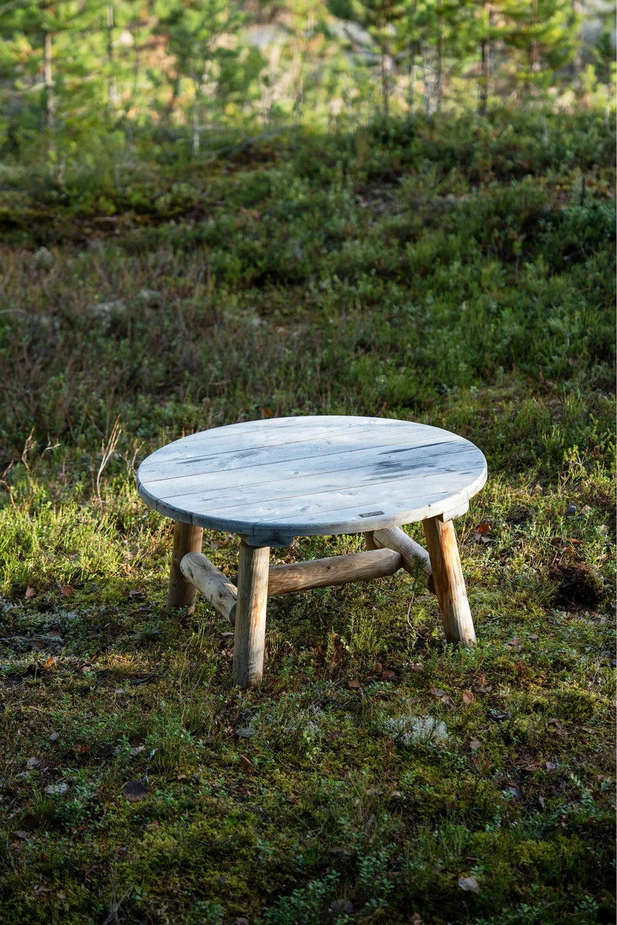 Canadian Outdoor Log Bijzettafel Rond Cederhout 90 cm 4