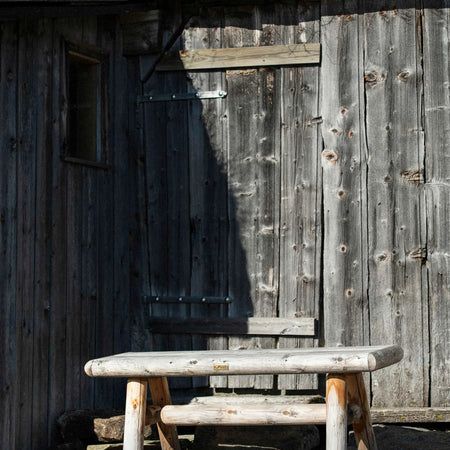 Canadian Outdoor Log Zitbank 120 cm Cederhout