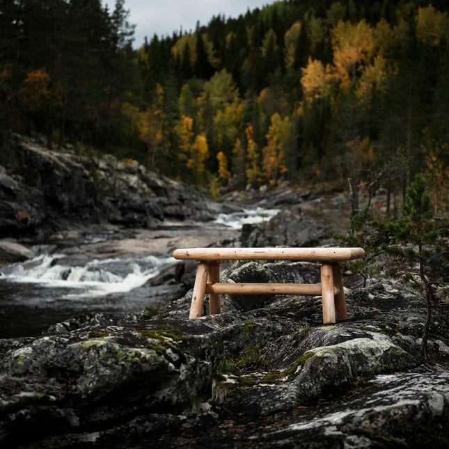 Canadian Outdoor Log Zitbank 120 cm Cederhout