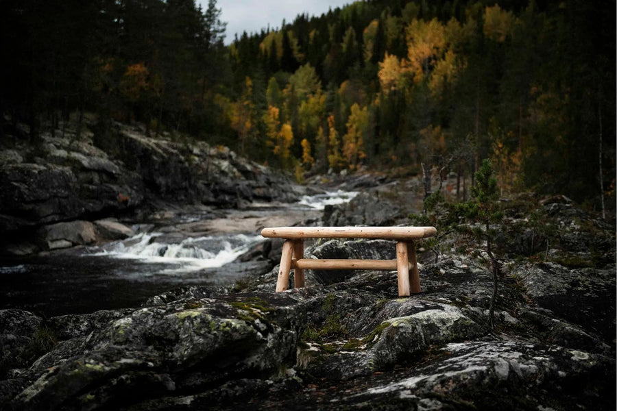 Canadian Outdoor Log Zitbank Cederhout 120 cm 5