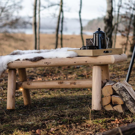Canadian Outdoor Log Zitbank 120 cm Cederhout