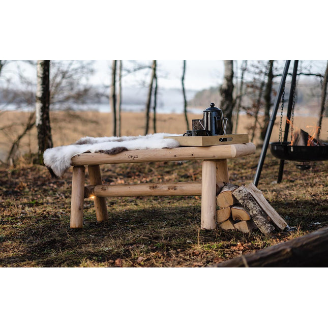 Canadian Outdoor Log Zitbank Cederhout 120 cm
