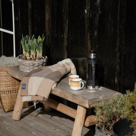 Canadian Outdoor Log Zitbank 120 cm Cederhout