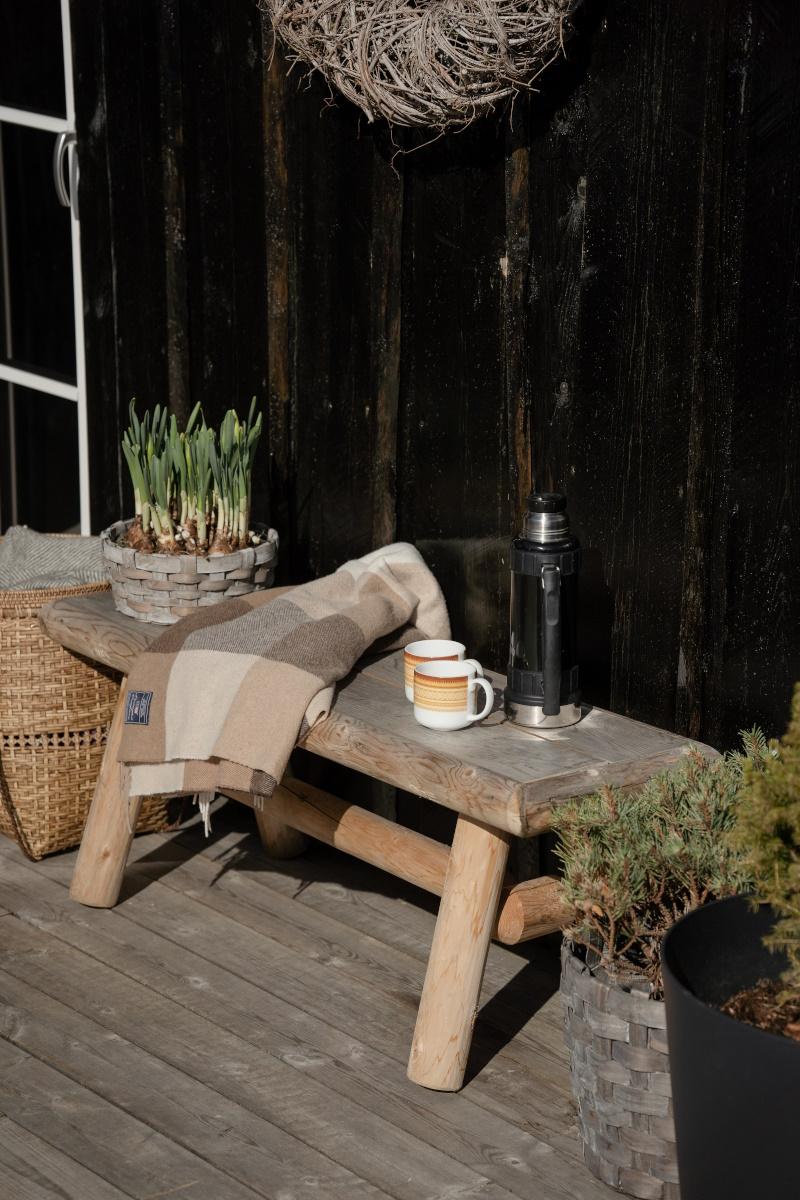 Canadian Outdoor Log Zitbank Cederhout 120 cm 4