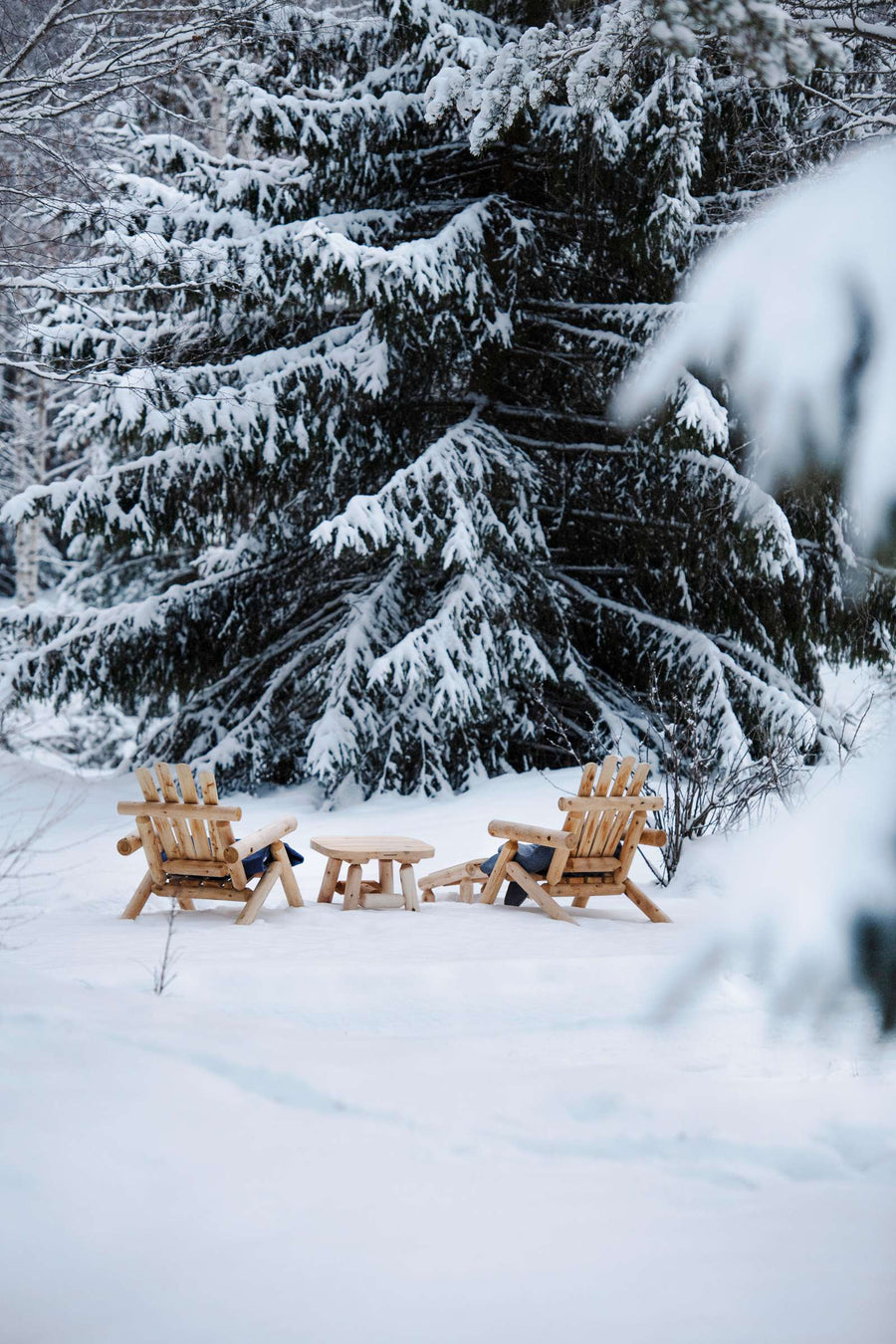 Canadian Outdoor Log Tuinstoel - Firesite