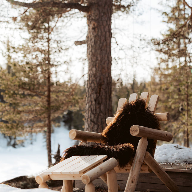 Canadian Outdoor Log Voetenbank Cederhout