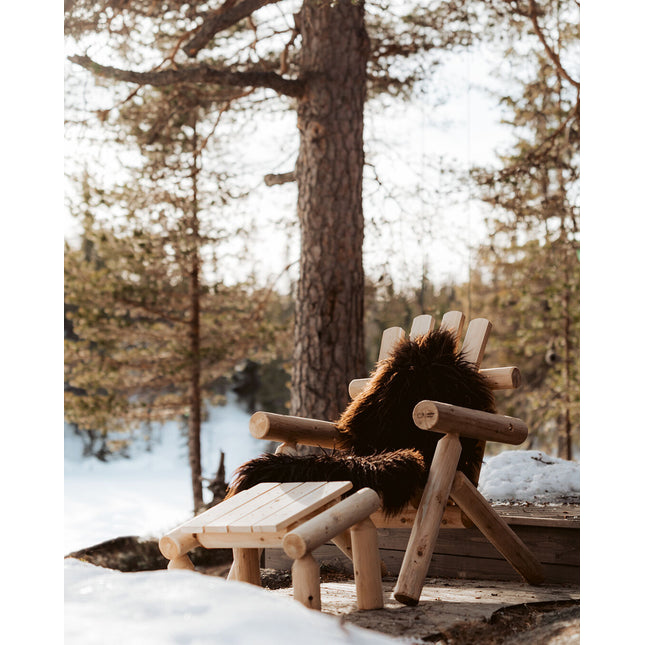 Canadian Outdoor Log Voetenbank Cederhout