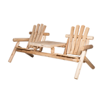 Canadian Outdoor Log Tuinbank Tweezitter met Tafel Cederhout