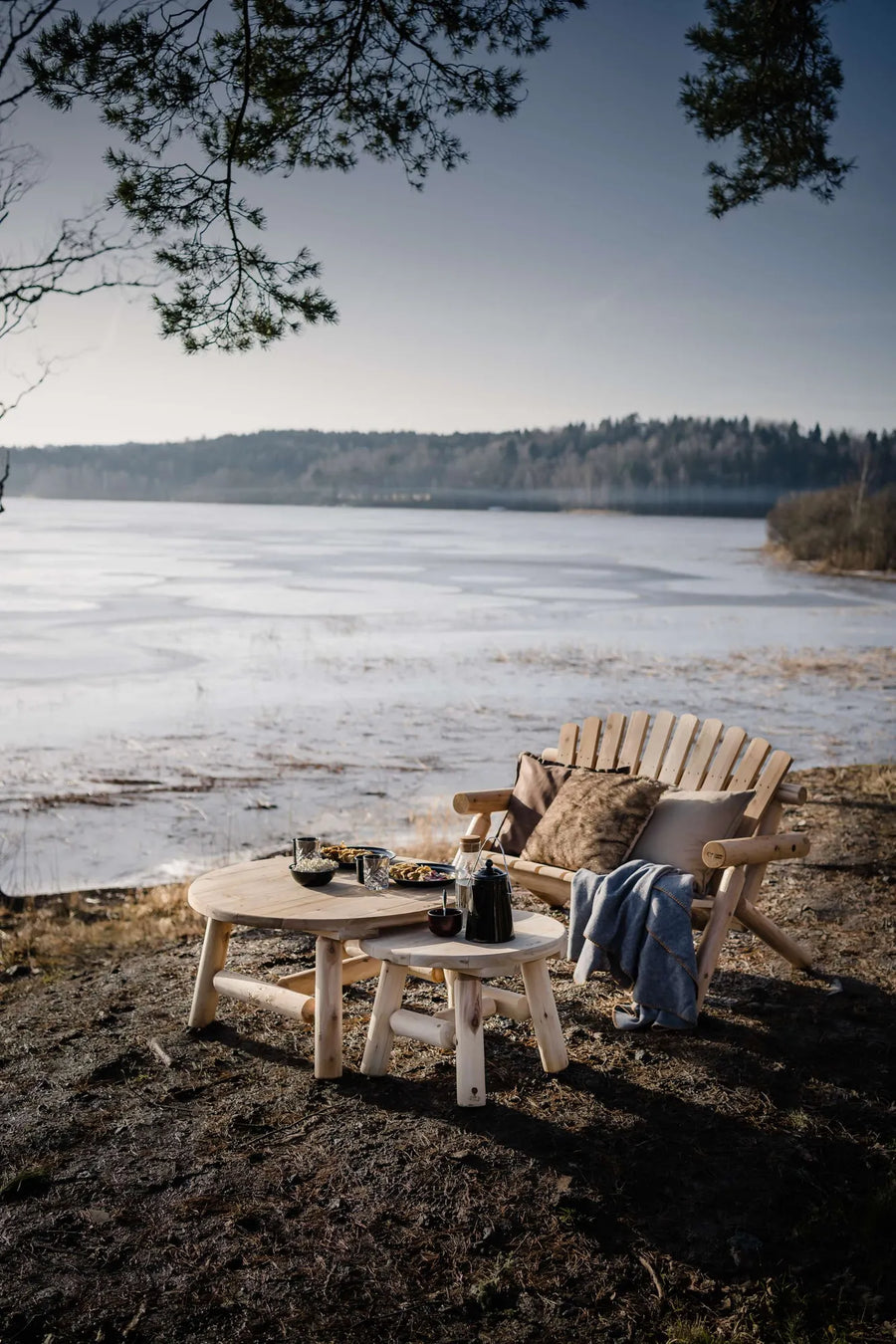 Canadian Outdoor Log Tuinbank Tweezitter Cederhout 2