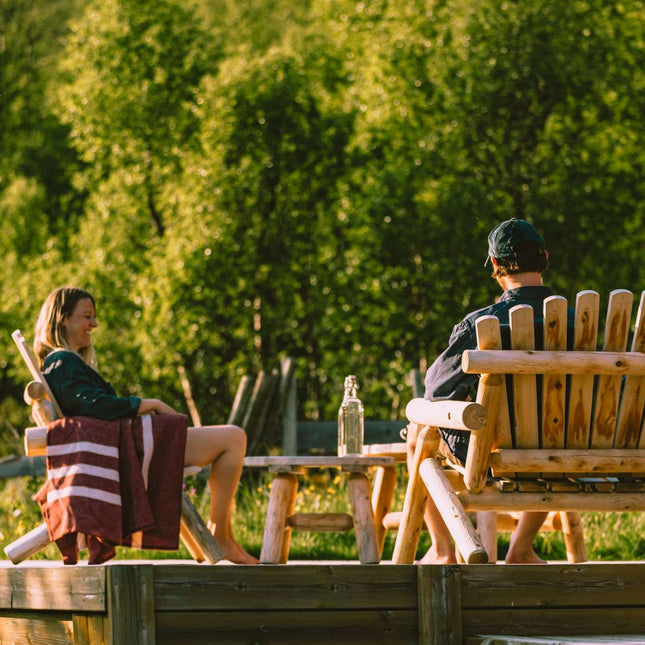 Canadian Outdoor Log Tuinbank Tweezitter Cederhout