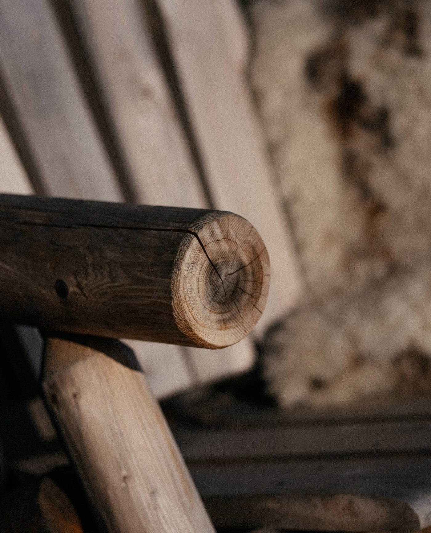 Canadian Outdoor Log Tuinstoel