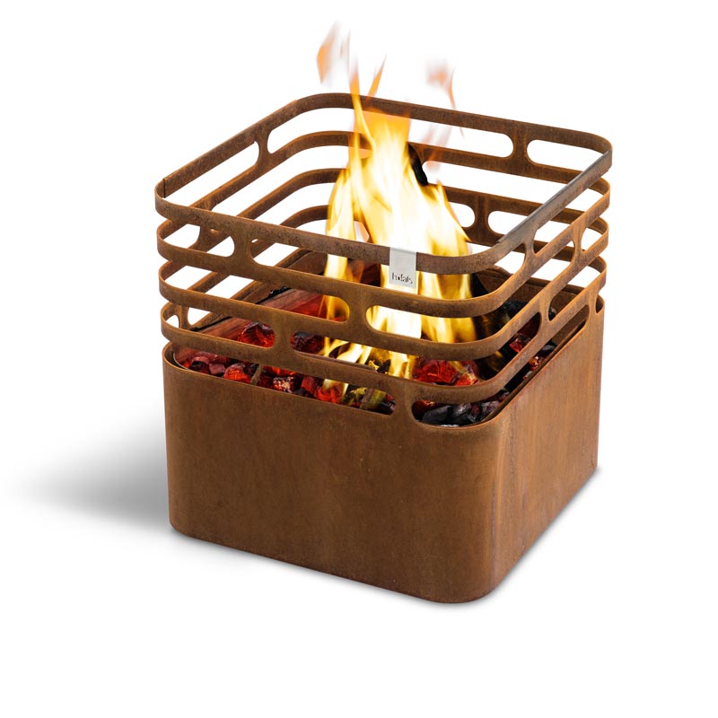 Höfats CUBE Vuurkorf Roest cortenstaal - Firesite