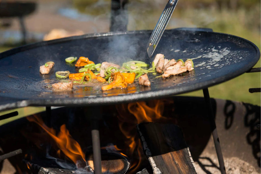 Espegard gietijzeren grillplaat met poten voor buiten koken