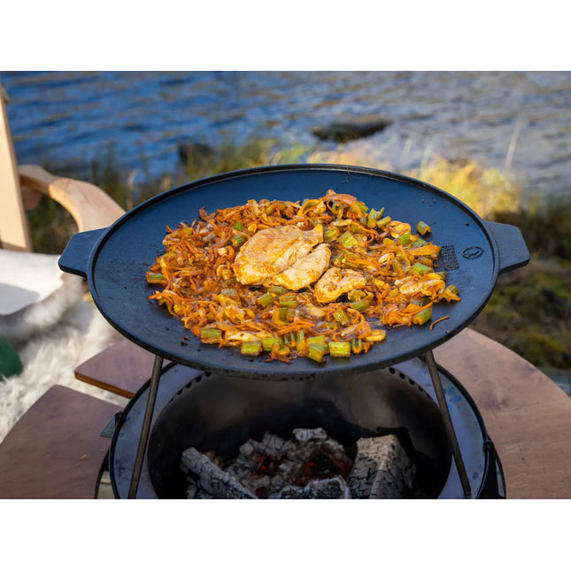 Espegard grillplaat van gietijzer op afneembare poten, 50 x 44 cm