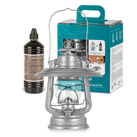 Feuerhand Stormlantaarn Baby Special 276 geschenkset Zinc - Firesite