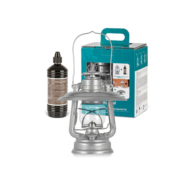 Feuerhand Stormlantaarn Baby Special 276 geschenkset Zinc