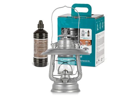 Feuerhand Stormlantaarn Baby Special 276 geschenkset Zinc