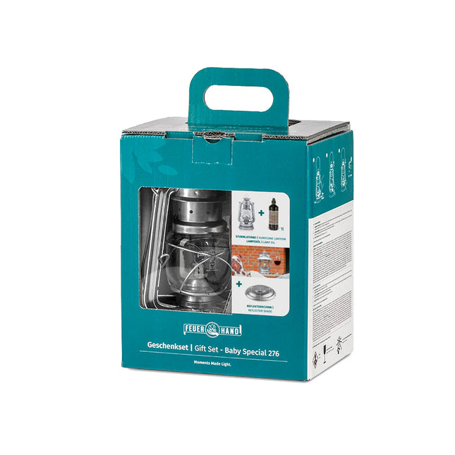 Feuerhand Stormlantaarn Baby Special 276 geschenkset Zinc