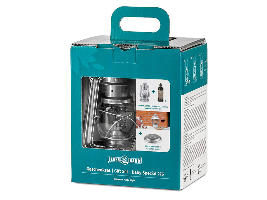 Feuerhand Stormlantaarn Baby Special 276 geschenkset Zinc - Firesite