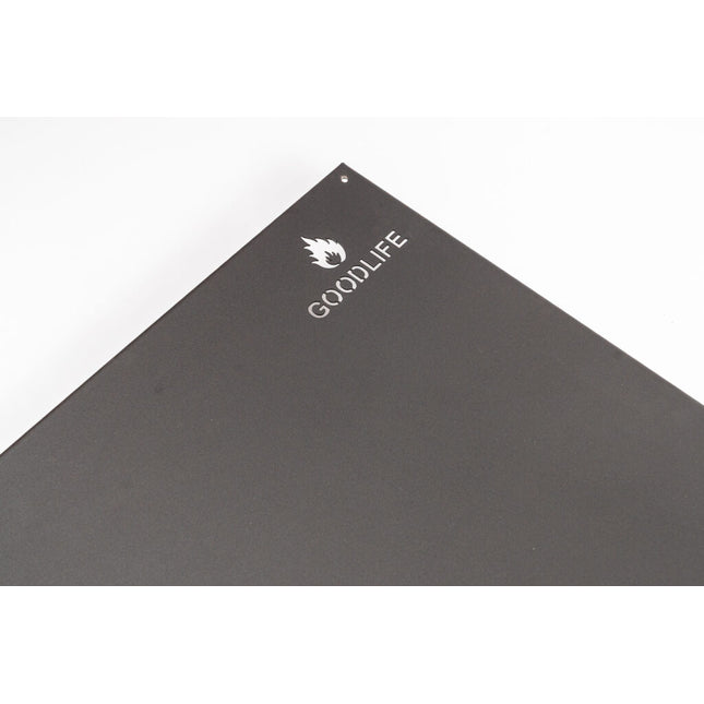 Goodlife Buitenhaard Hitteschild Zwart detail logo