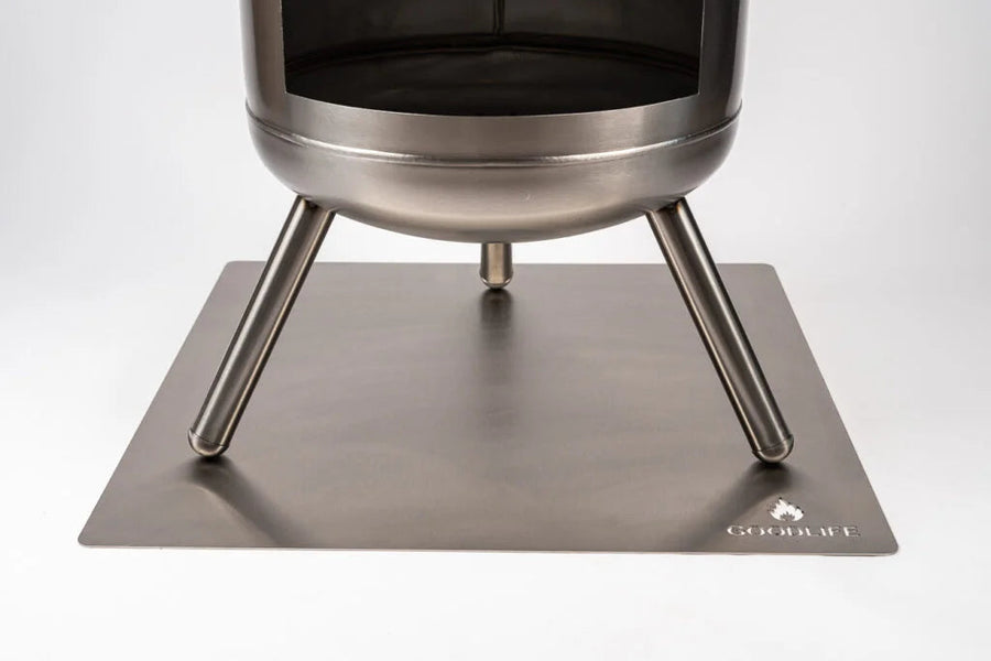 Goodlife Hittebestendige Vloerplaat RVS Vierkant 70 x 70 cm - Firesite